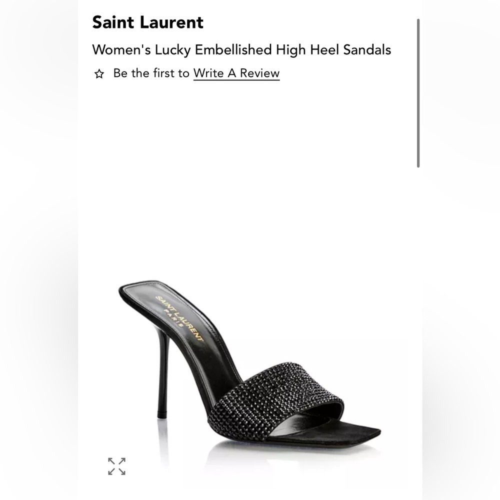 Saint Laurent Black Embellished Heels
